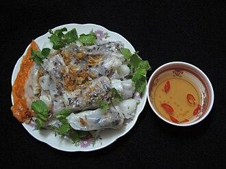 bánh cuốn nhân thịt bằm