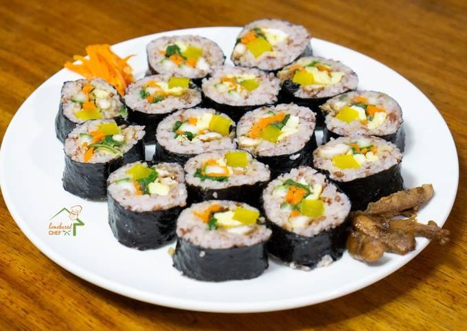 kimbap nhà làm khi hết nguyên liệu