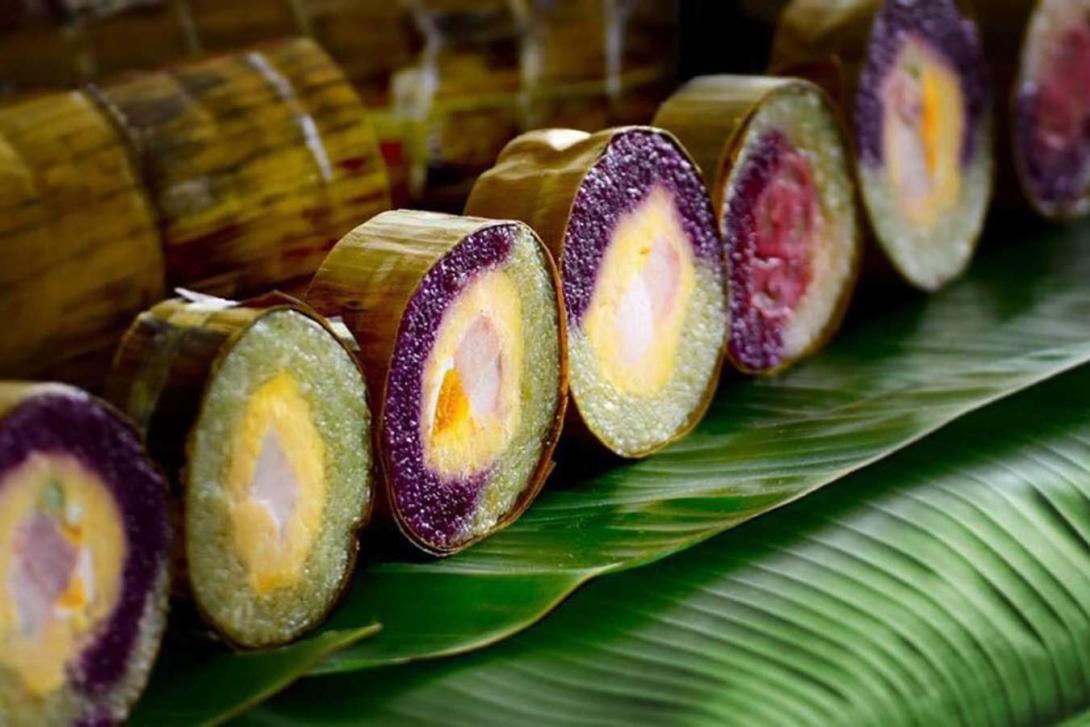 Bánh tết nhân chữ