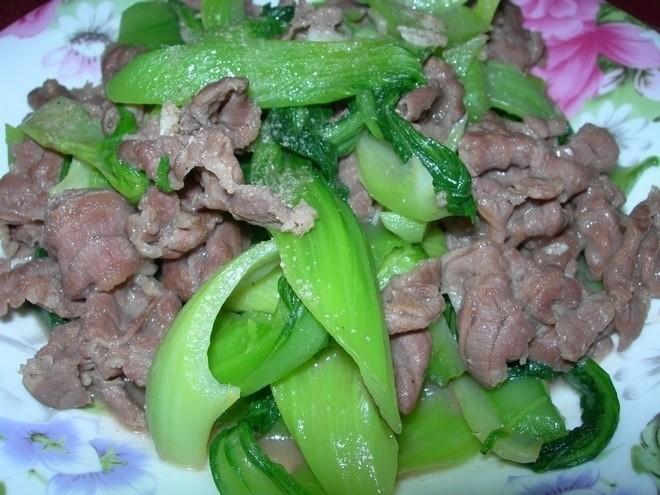 Cải xào bò