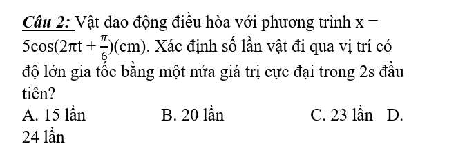 Bài tập vật lí