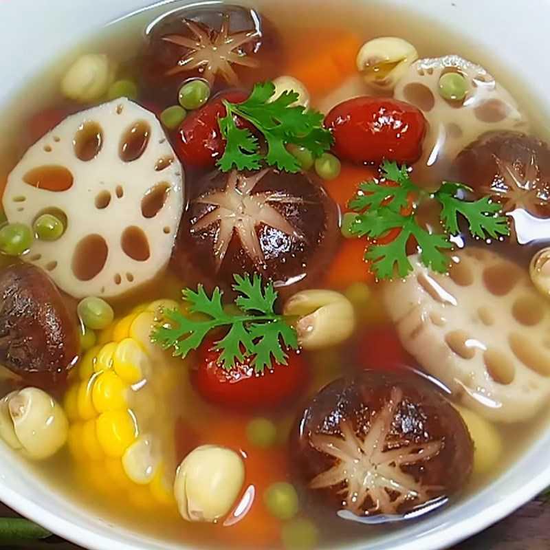 Canh nấm củ sen