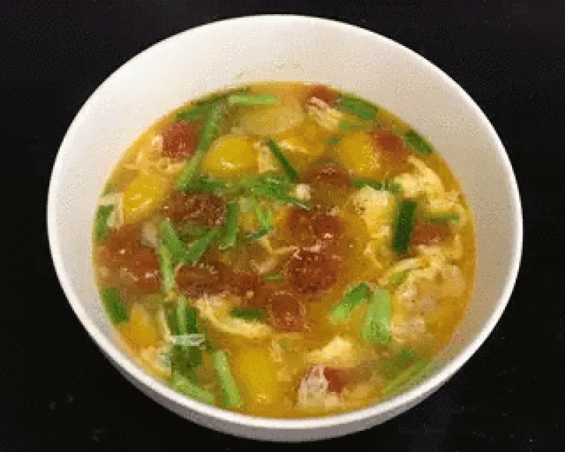 Canh cà chua bi nấu trứng