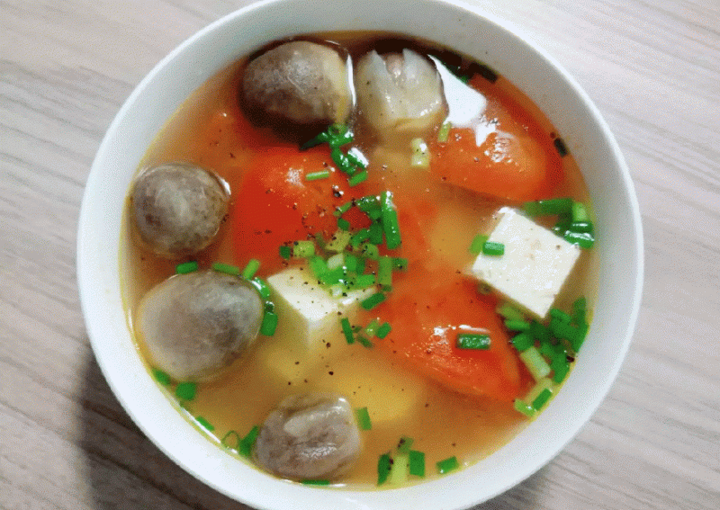 Canh cà chua đậu hũ