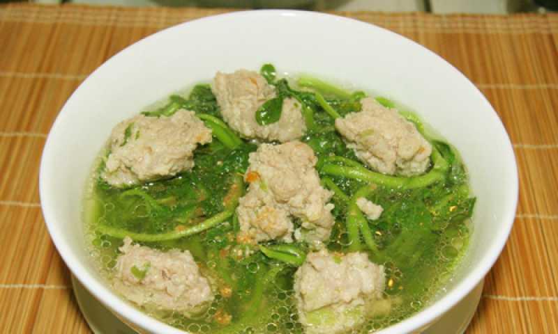 Canh xà lách xoong