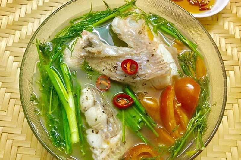 Canh cá điêu hồng nấu ngót