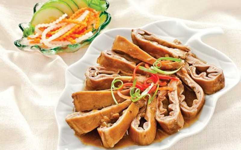 Bao tử heo kho nước dừa 