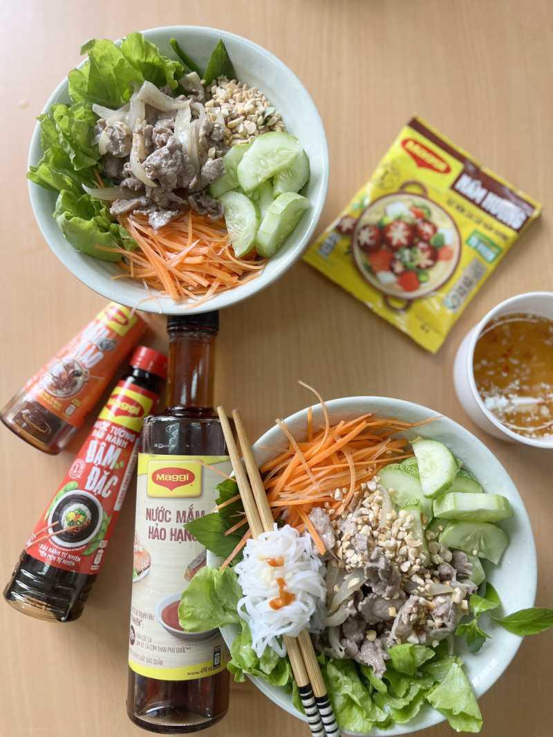 Bún Trộn Thịt Bò Xào