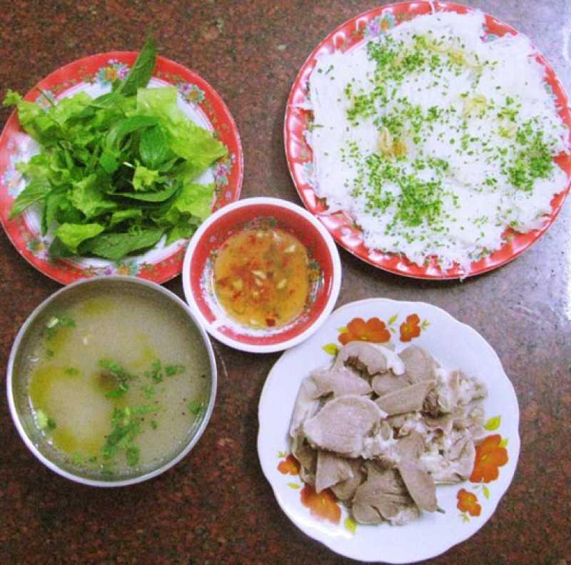 Bánh hỏi cháo lòng heo