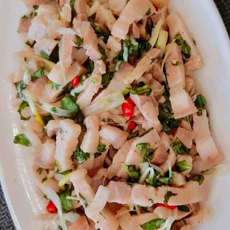 Thịt ba chỉ trộn chua ngọt 